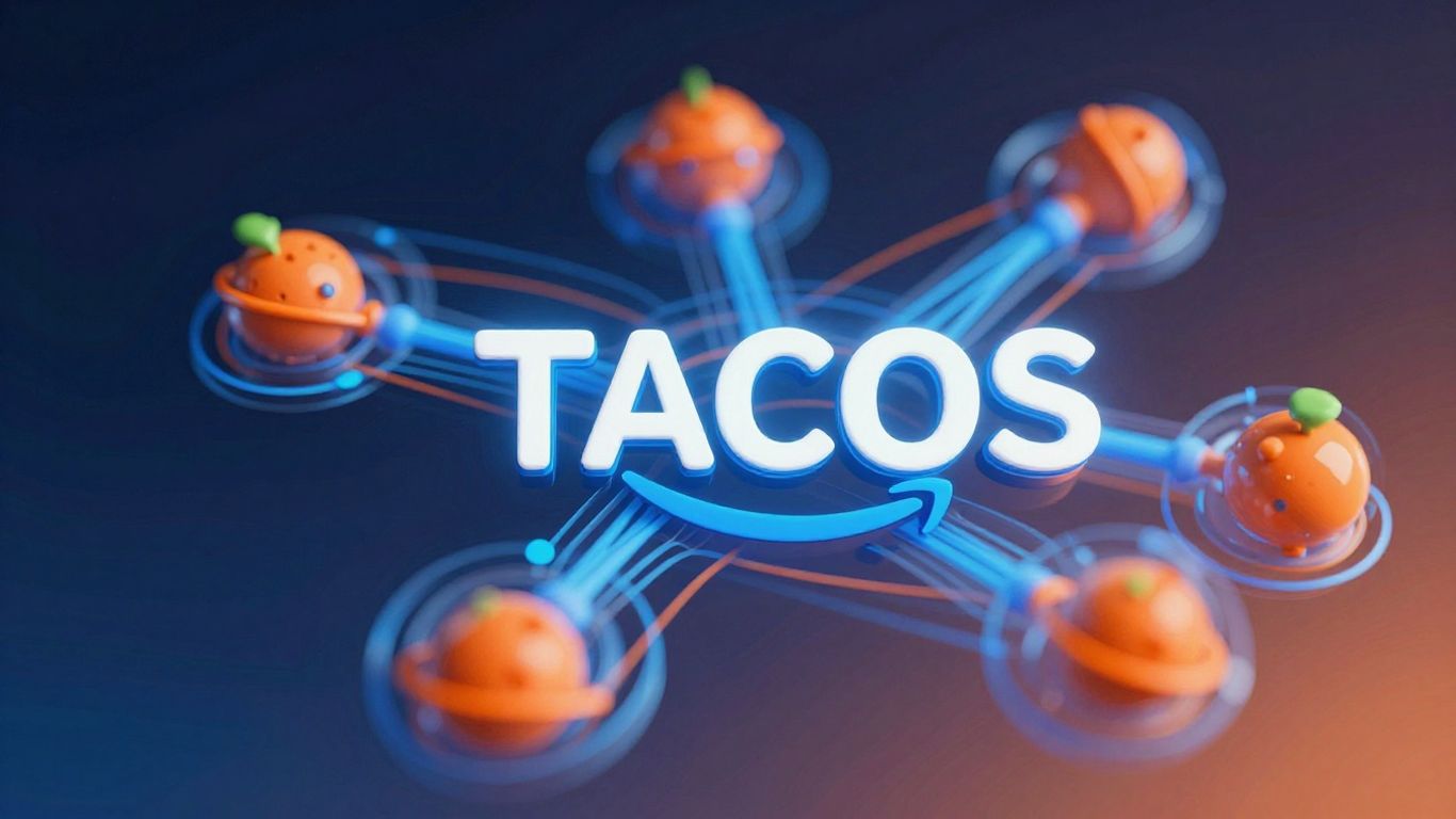 Abstract visualization of Amazon TACOS data flow.