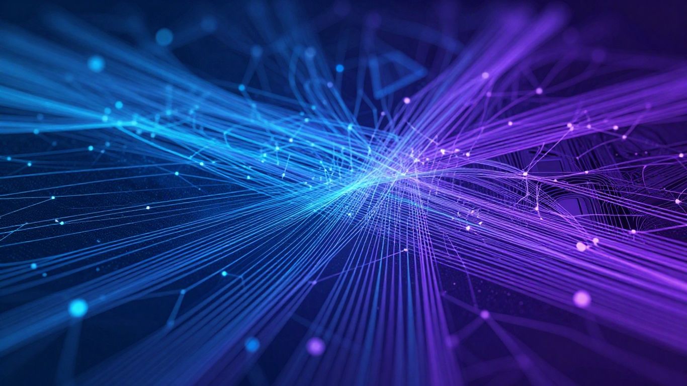 Abstract digital network data flow visualization