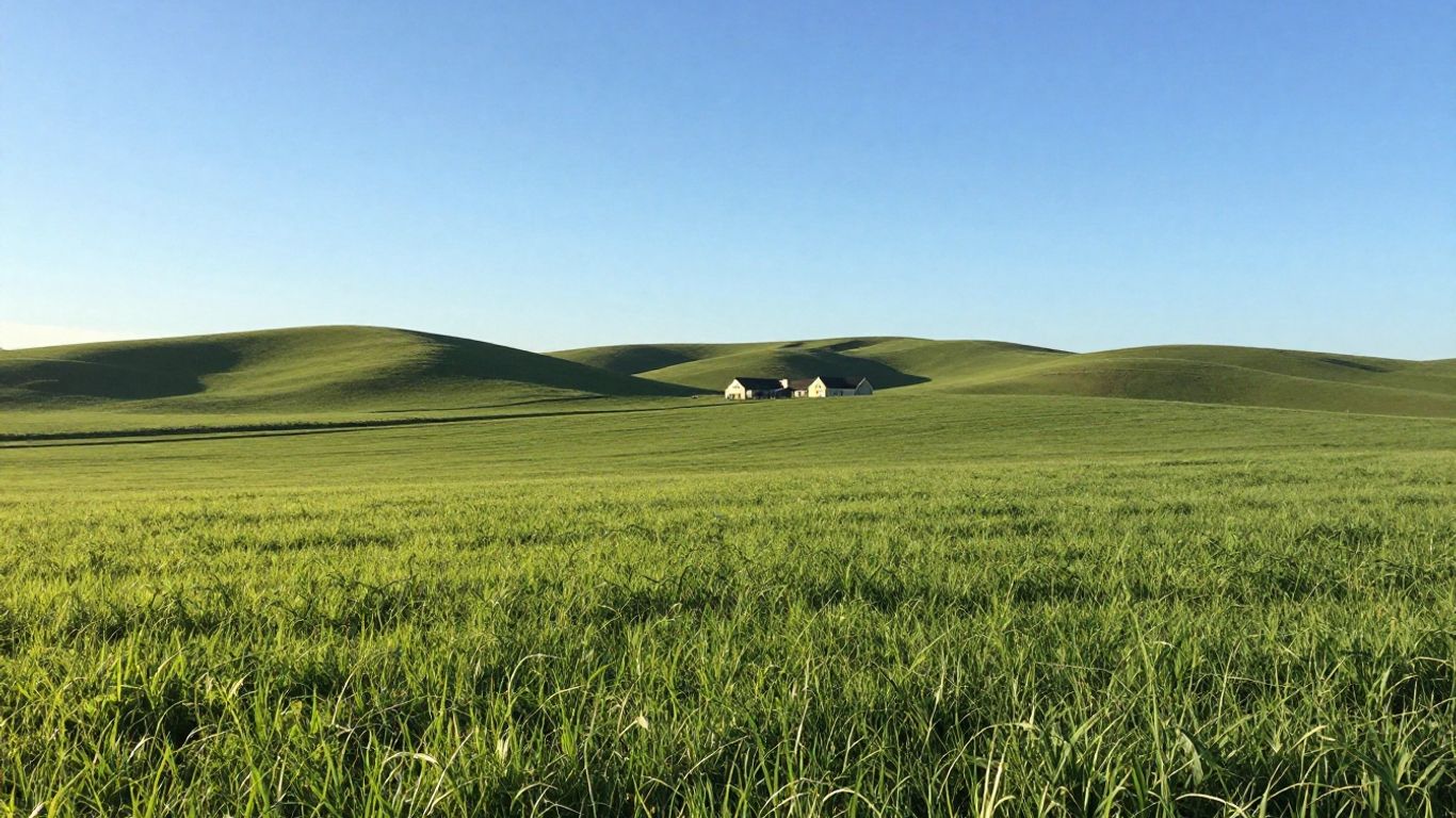 Open land in Kansas City, KS with blue sky.