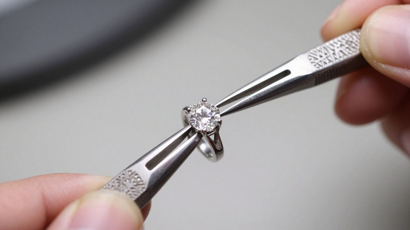 Diamond ring being custom-made by a jeweler.