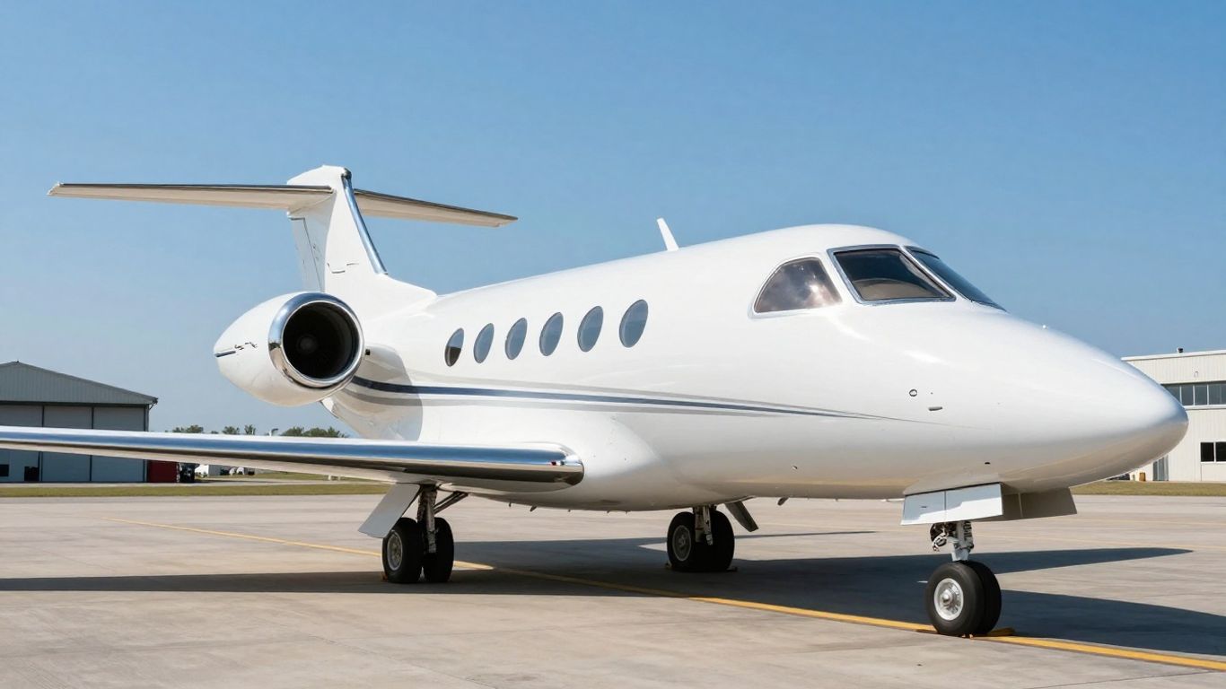 Modern very light jet on a tarmac.