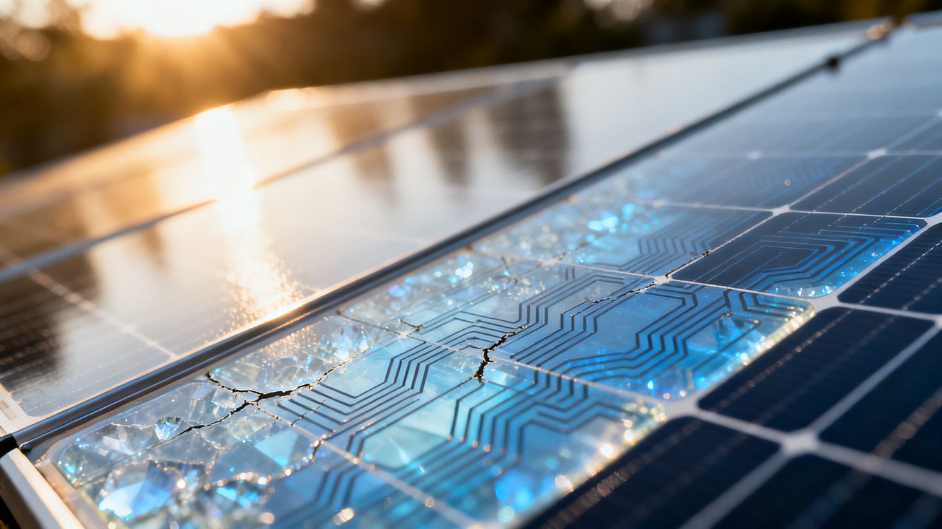 Cellules solaires captant la lumière
