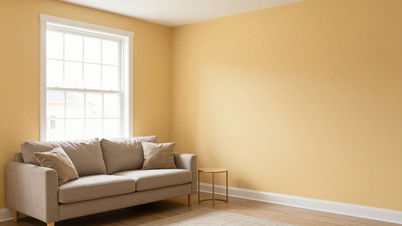Interior of a freshly painted living room in Orlando.