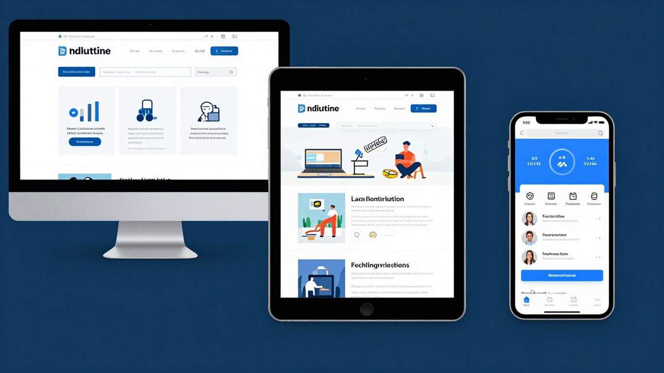 Site web s'adaptant sur différents appareils.