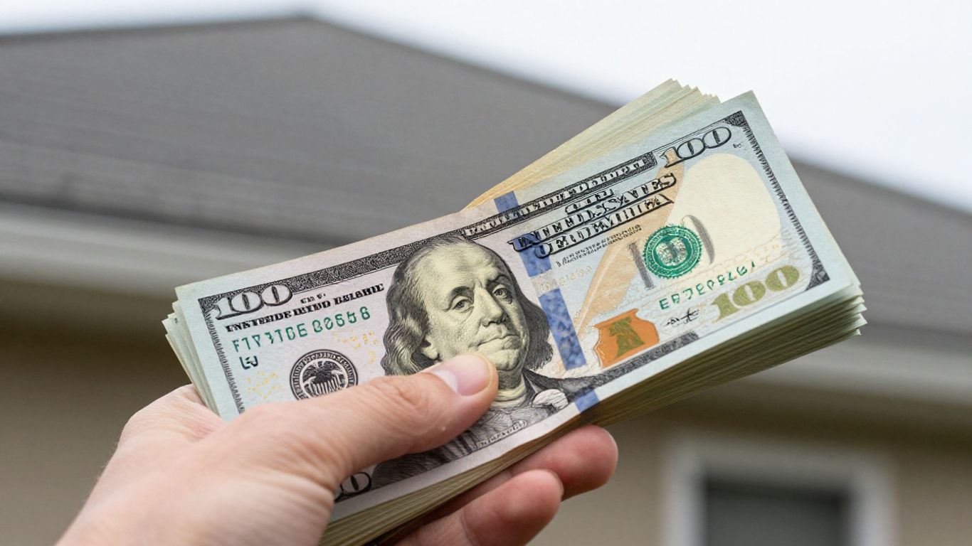 Roofing sales commission average money stack