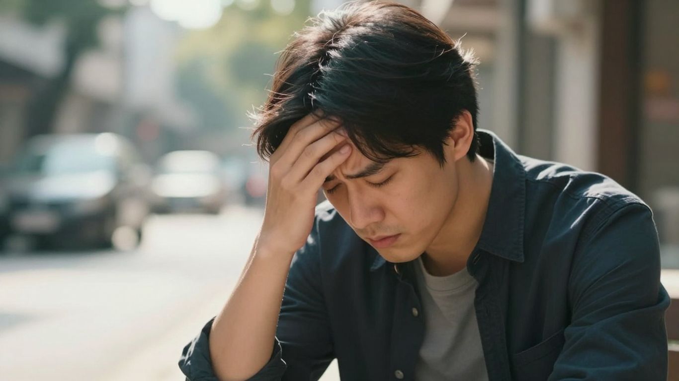 Person stressed about needing cash fast.