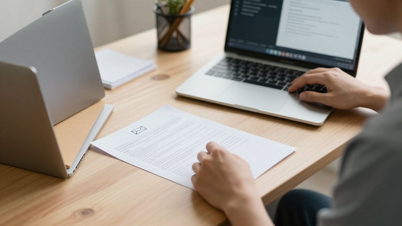 Person adding a document to an email