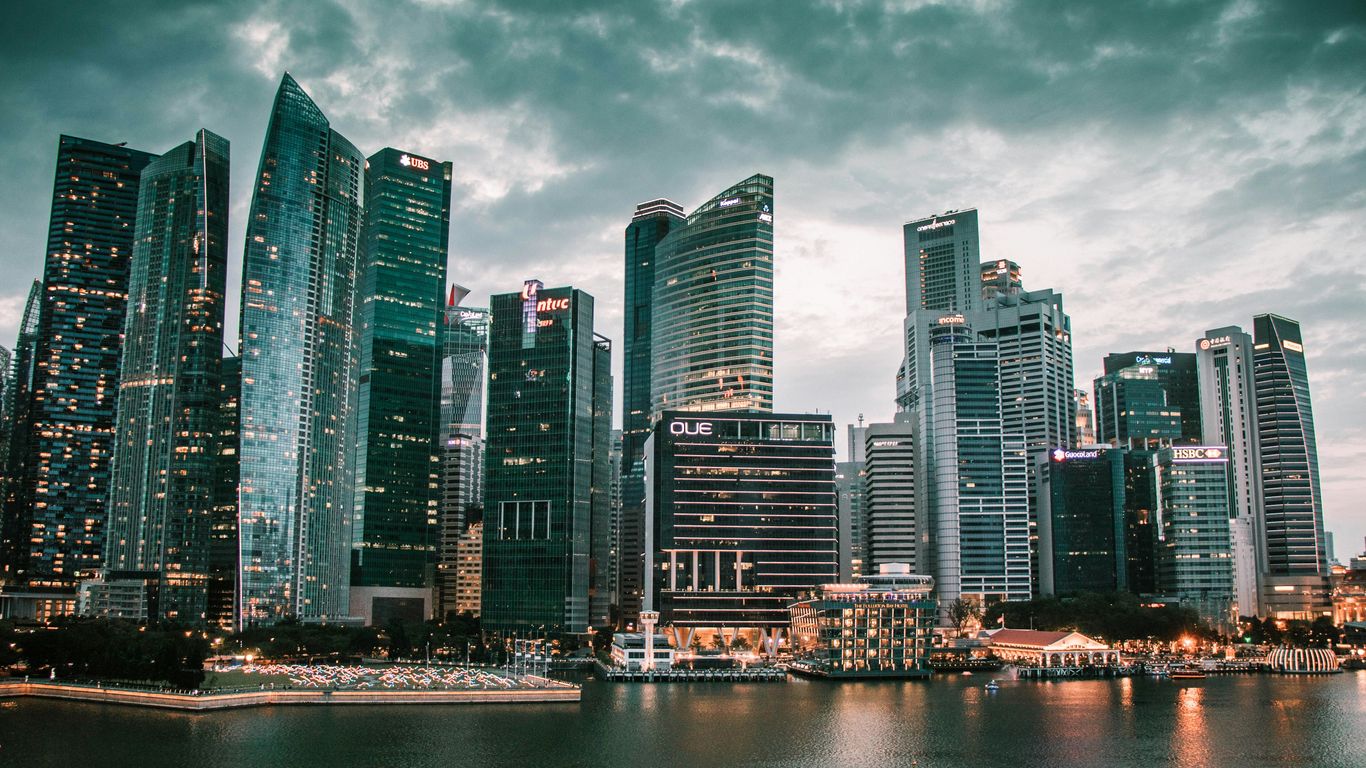 high rise buildings near water