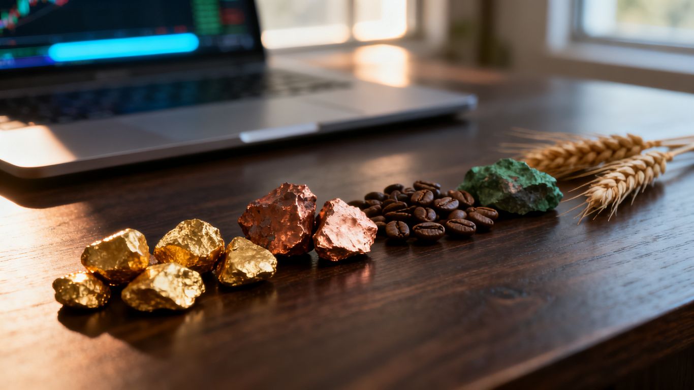 Commodity choices across a trader's workspace