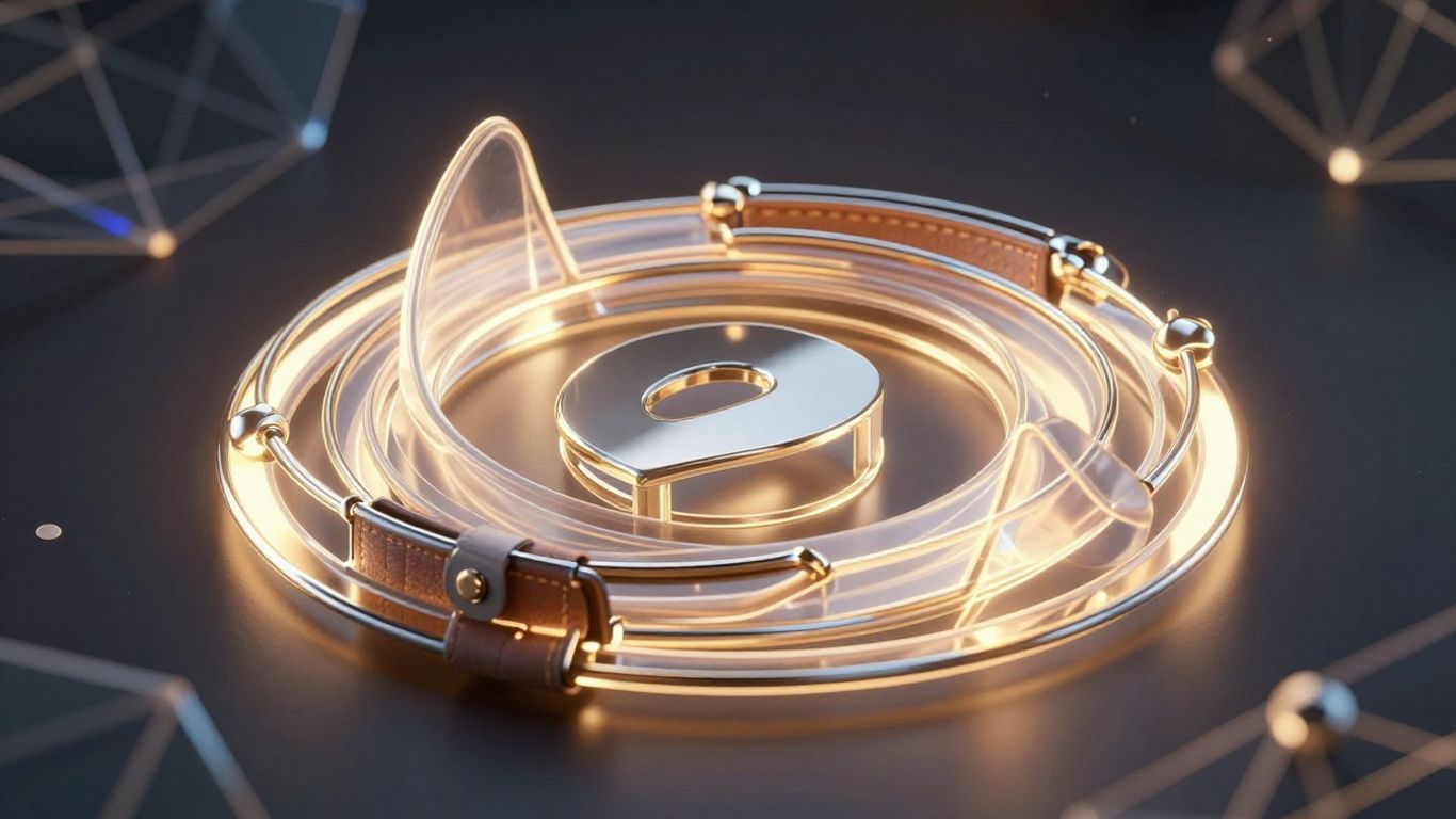 Aura blockchain network with luxury and sustainability elements.