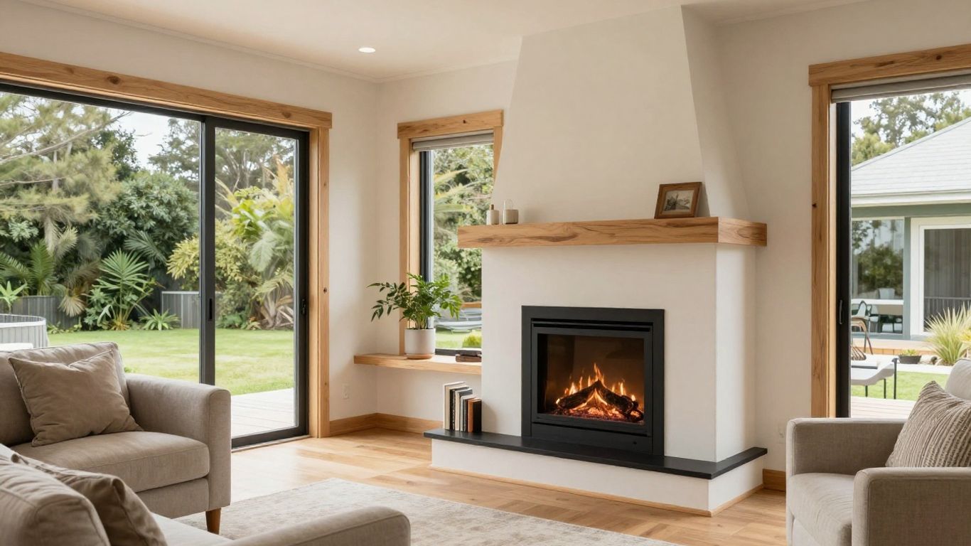 Bioethanol fireplace in a considered living room