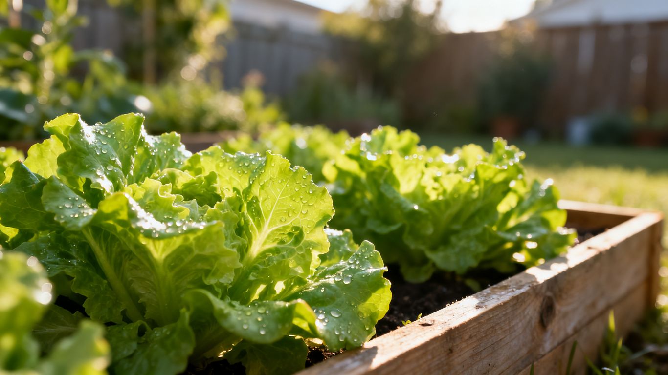 Frische Salate im Garten