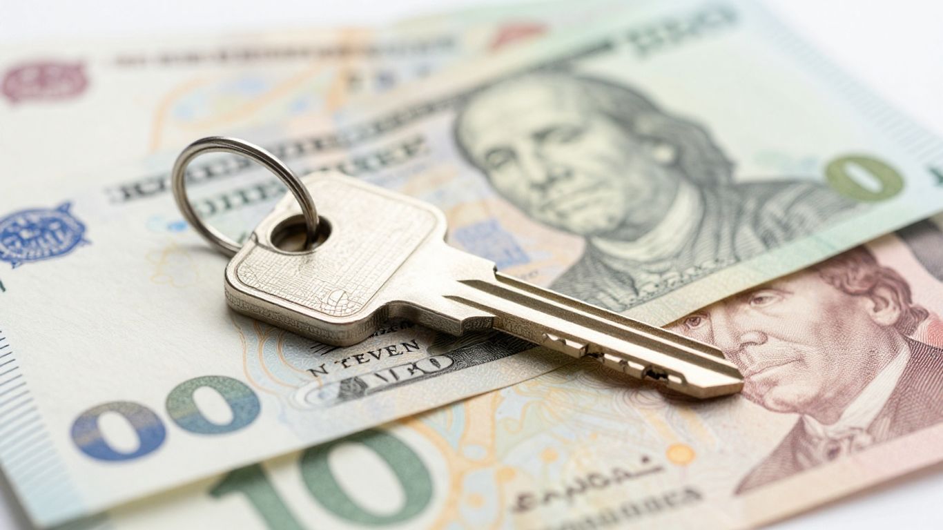 House key on money, symbolizing Airbnb pricing concerns.