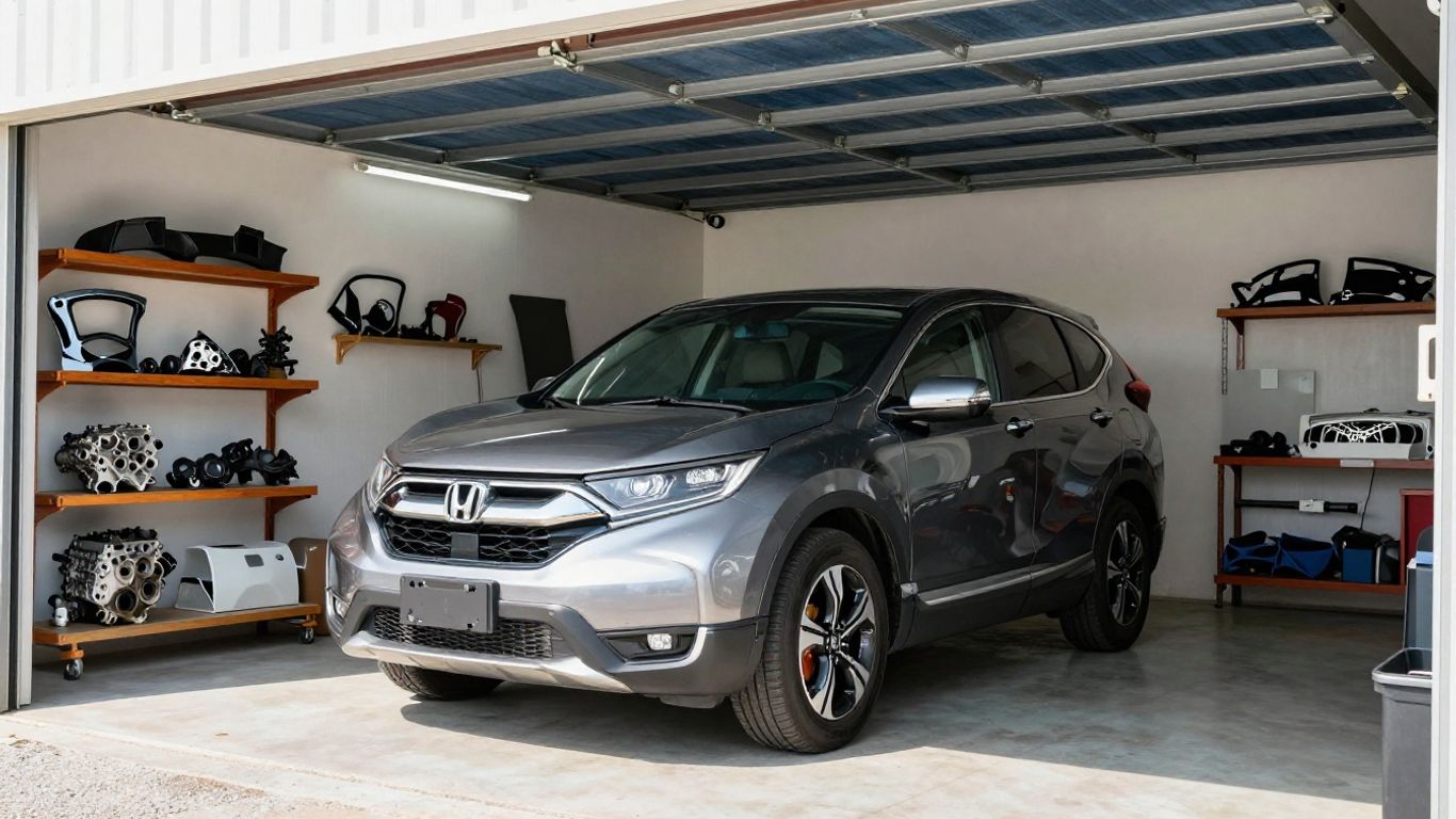 Honda CRV parts in a Sydney garage