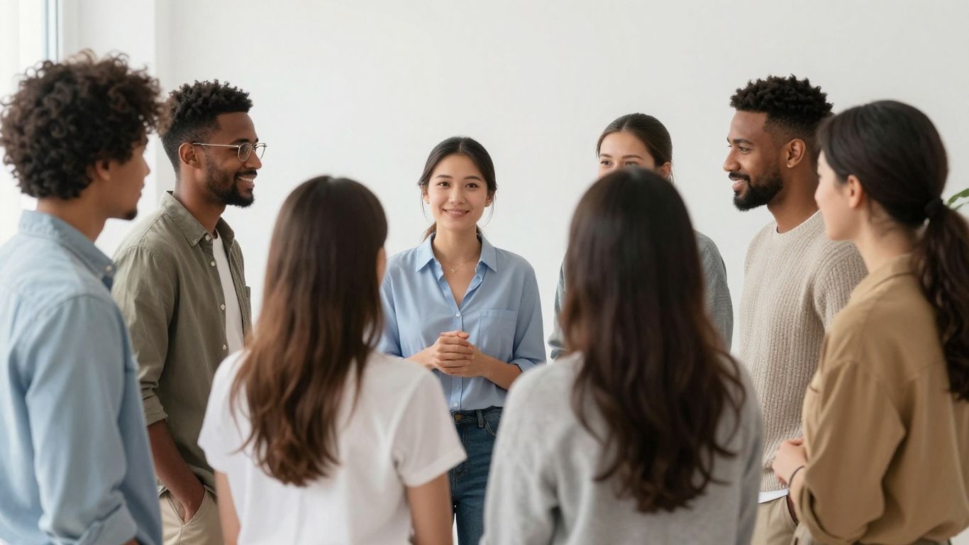Personas interactuando de forma segura y confiable.