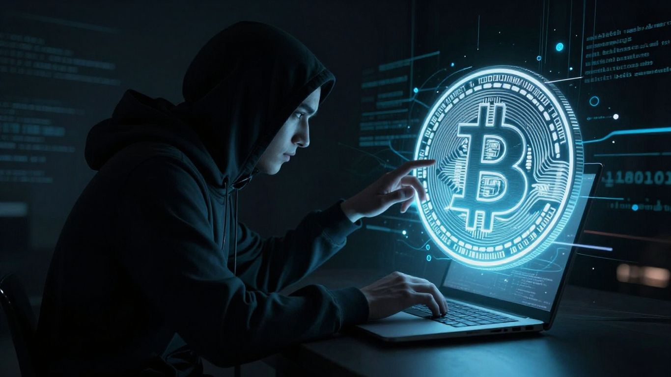 Chatbot leading user to cryptojacking malware on a computer.