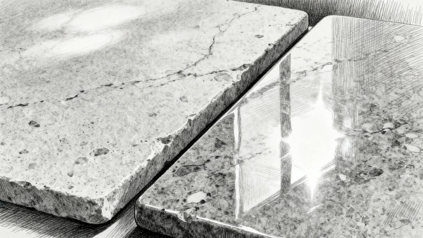 Close up of stone finishes