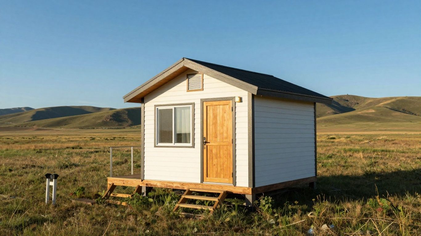 Montana tiny house in scenic landscape