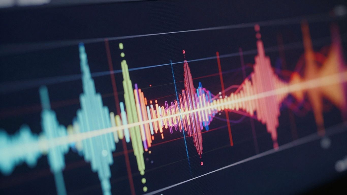 MP3 audio waveform becoming a video stream.