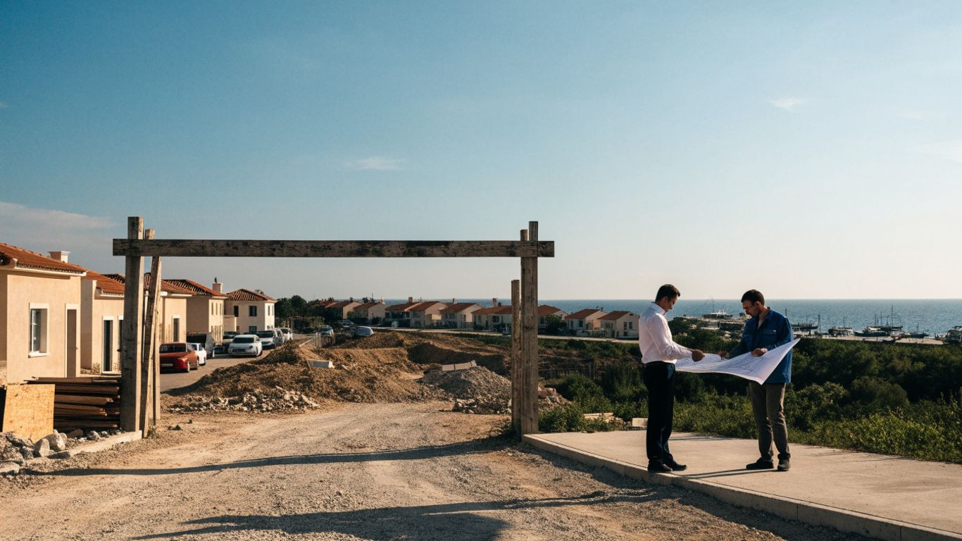Home construction planning beside a Limassol plot