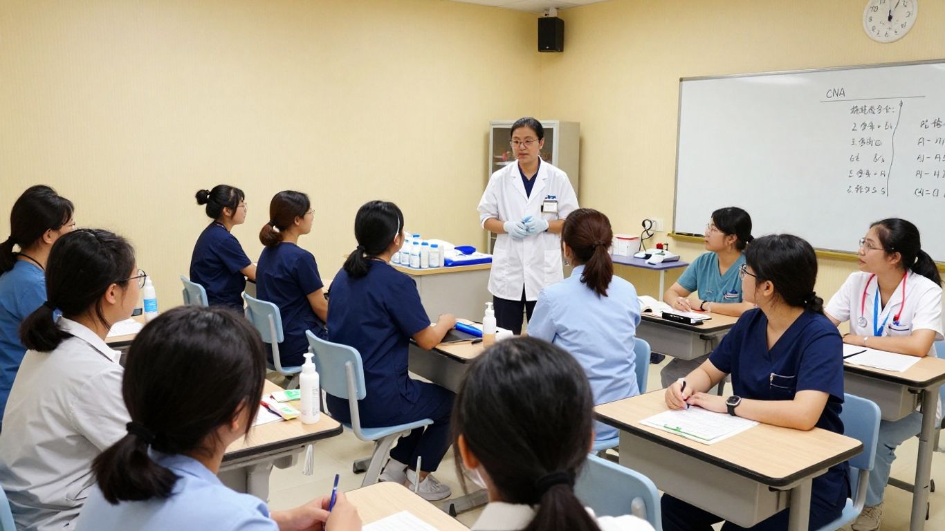 CNA classroom and clinical training environment