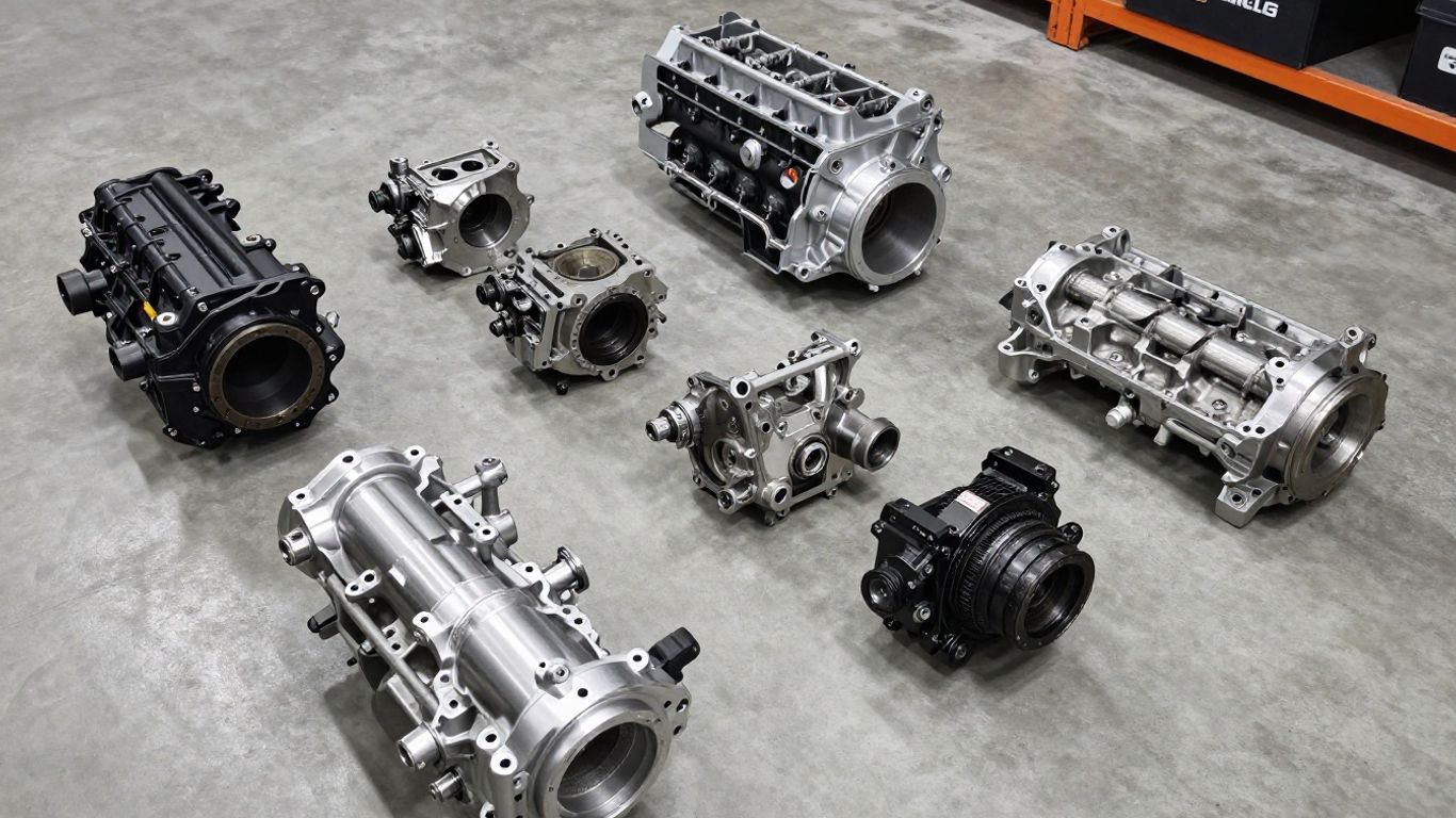 A close up shot of automotive sedan parts
