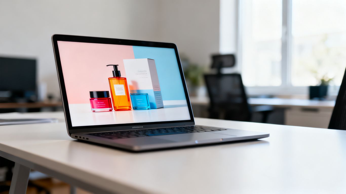 High quality product images on desktop screen