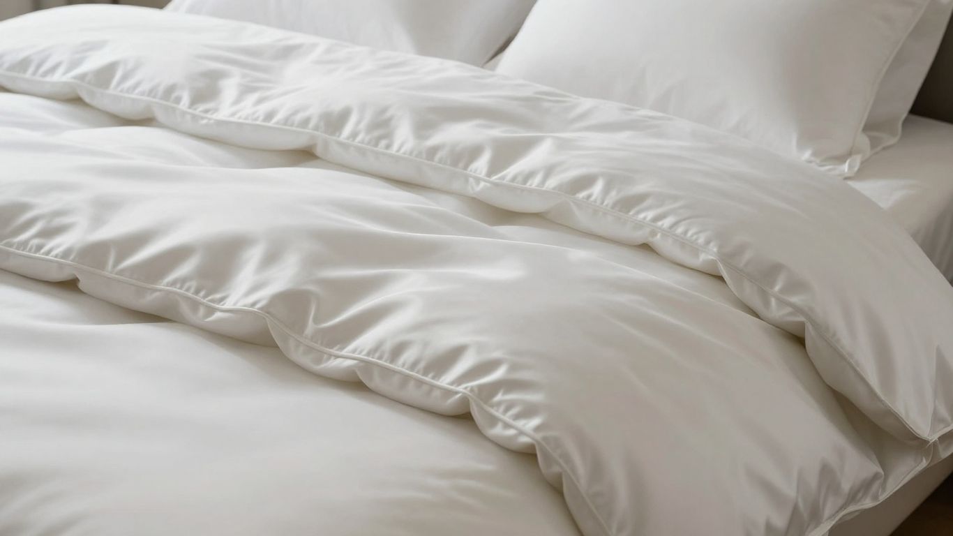 Cozy Earth silk comforter on a bed