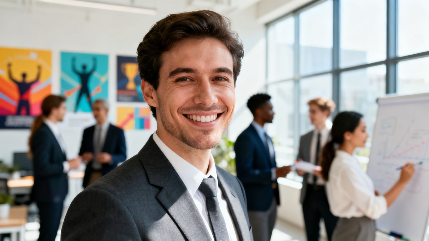 Experts leading a course, students achieving success.