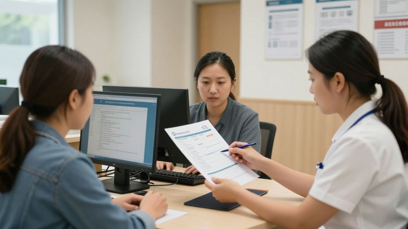 Healthcare team coordinating digital patient workflows