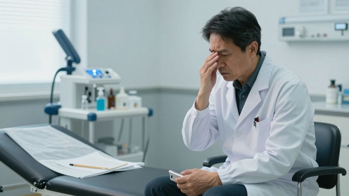 Man consulting doctor about low testosterone