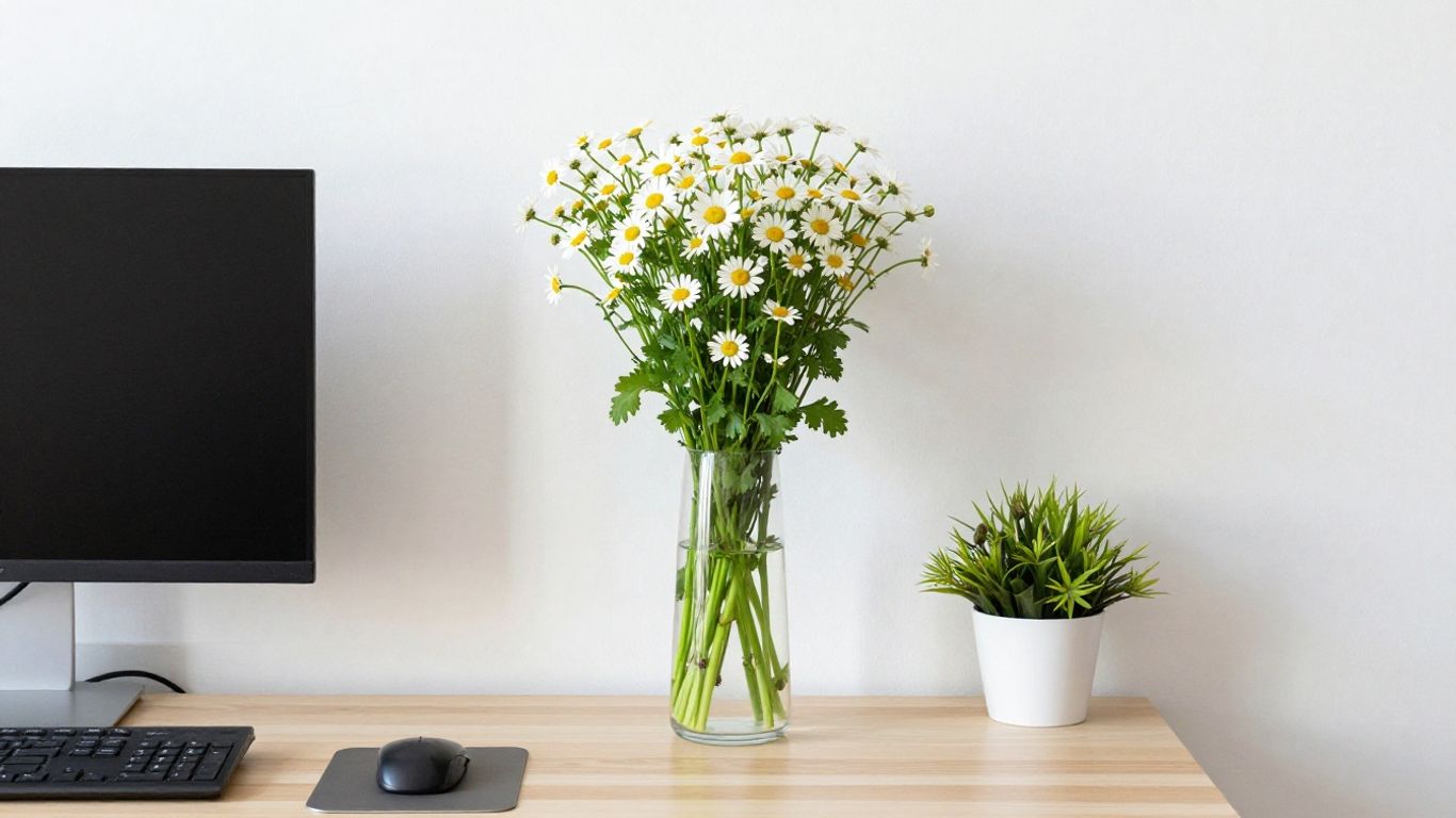 Fresh flowers brighten up small dorm spaces