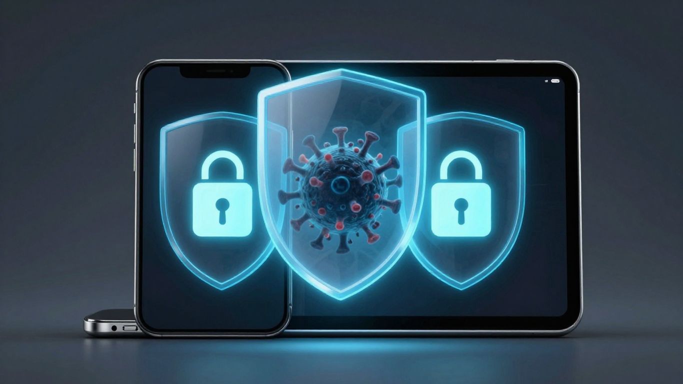 Older iPhone and iPad protected by digital security shields.