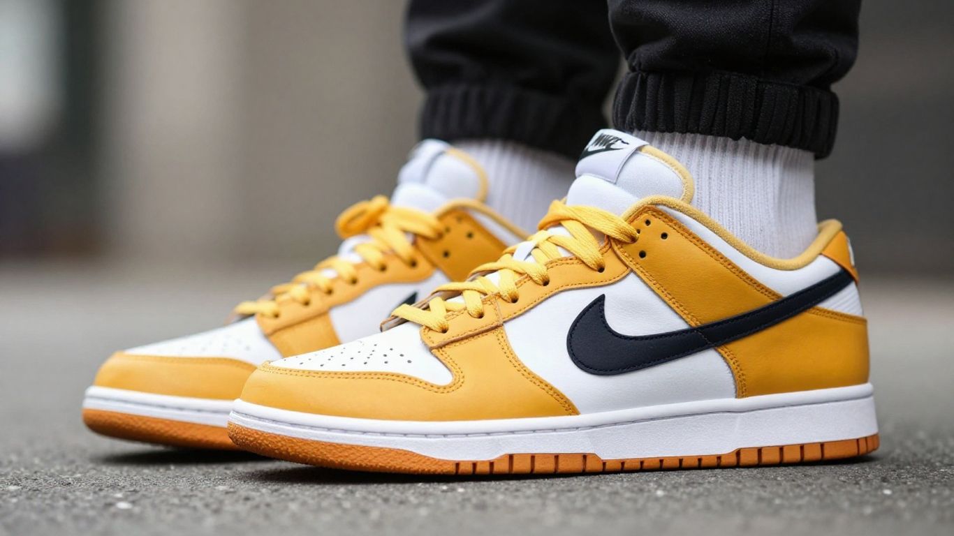 Pantofi sport Nike Dunk High All-Star pe stradă.