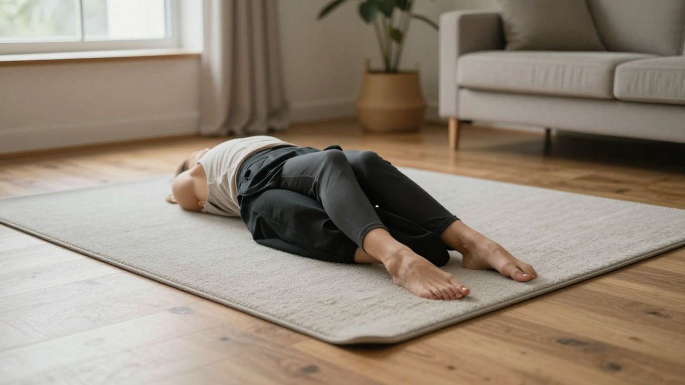 A yoga mat beside a quiet home practice space