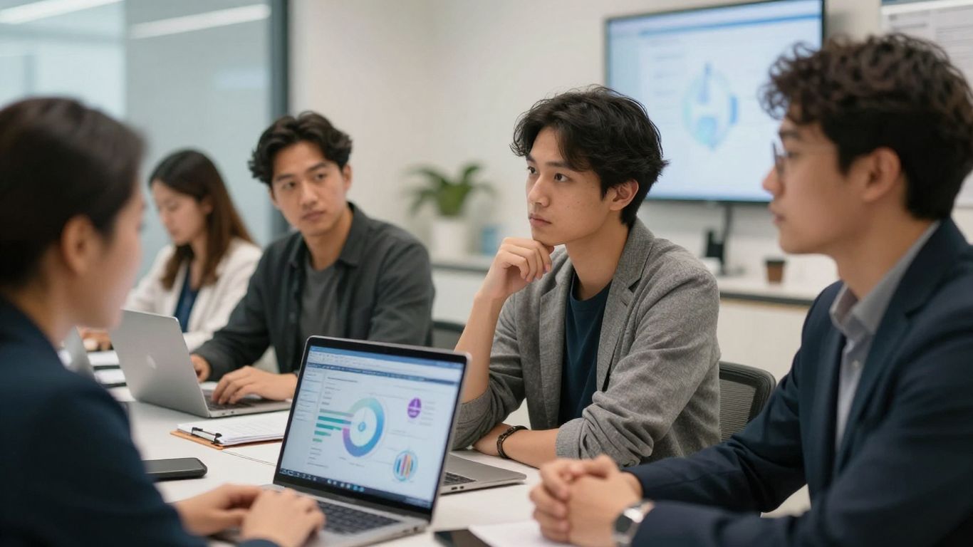 Diverse Americans interacting with clinic lead tracking technology.