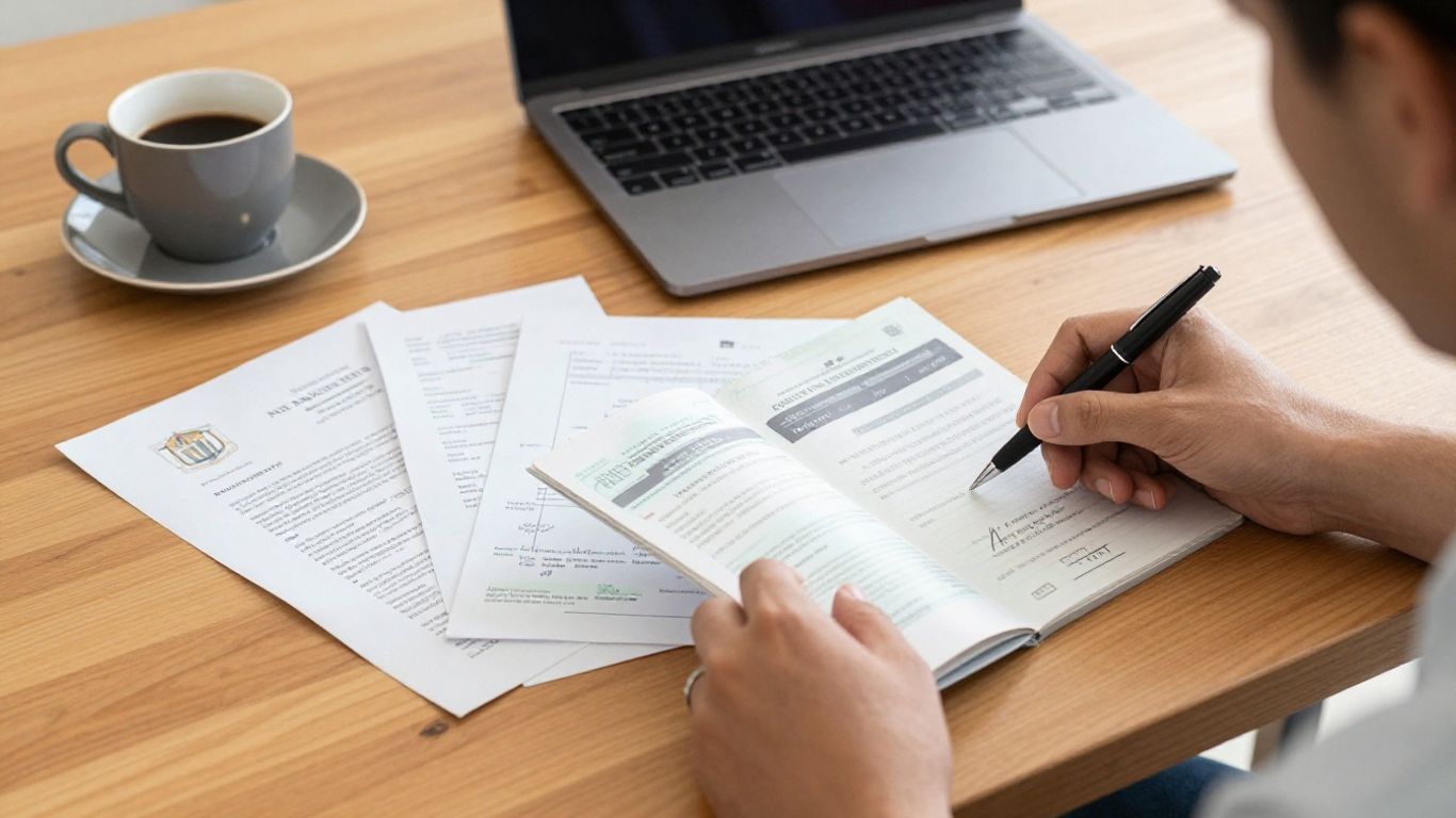 Remote worker reviewing Spain visa documents