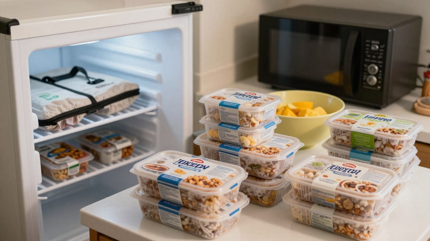 Frozen Indian meals arranged for student delivery