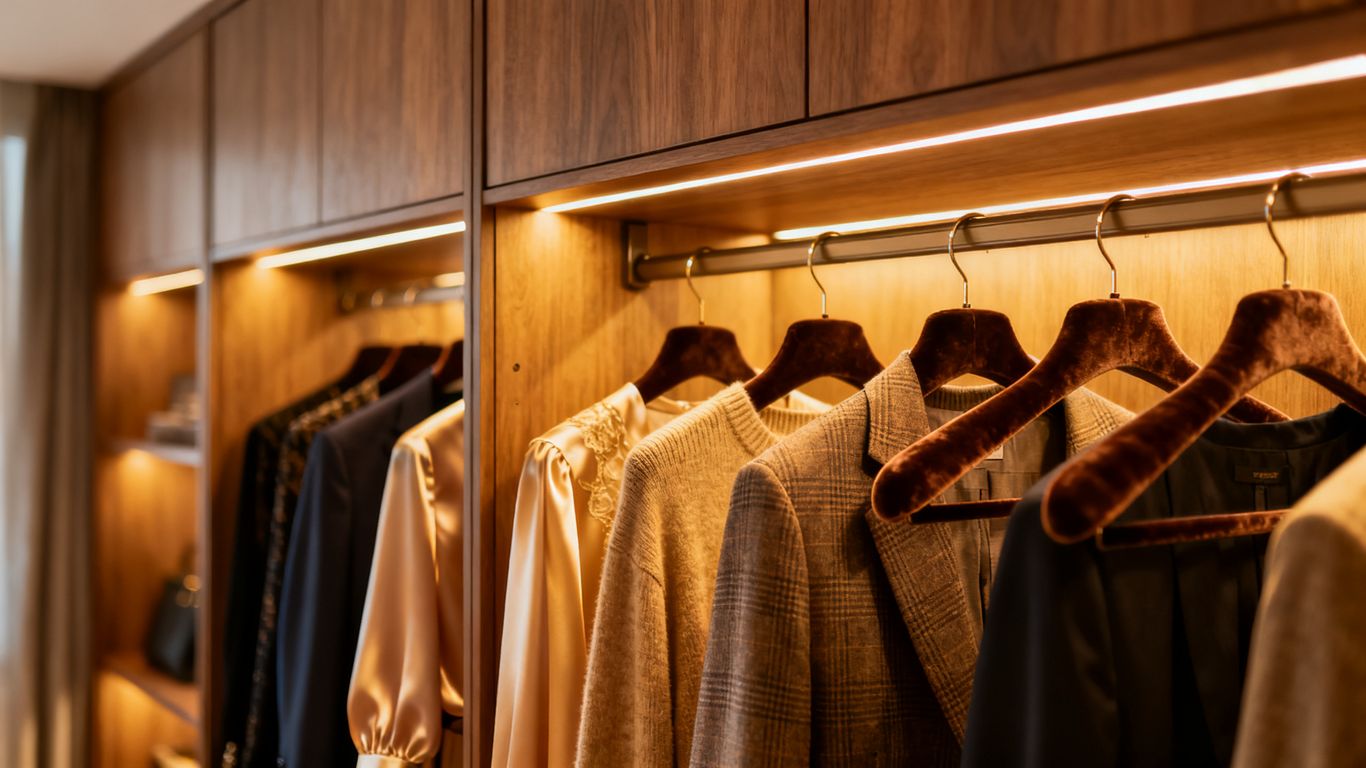 Clothing in a dry protected tropical wardrobe