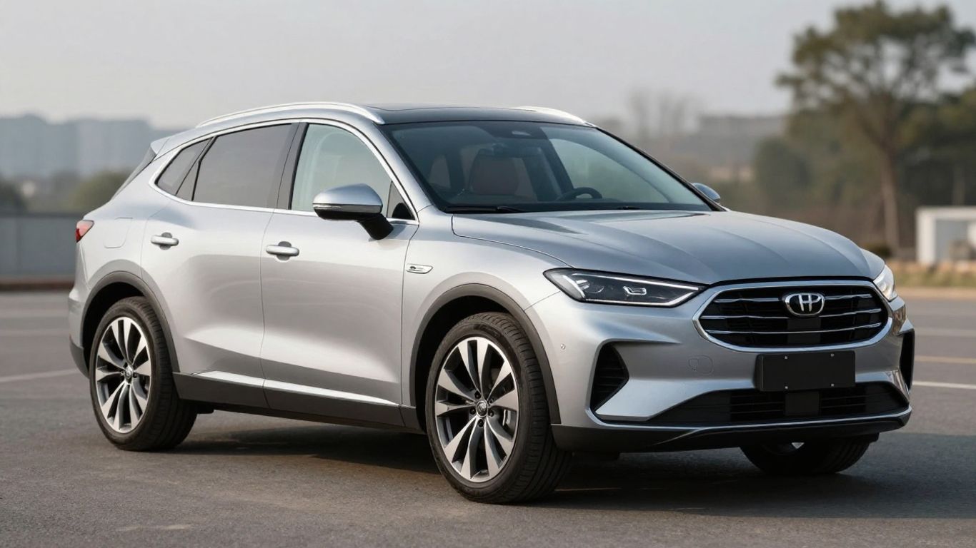 Luxury car exterior detail, premium vehicle design.