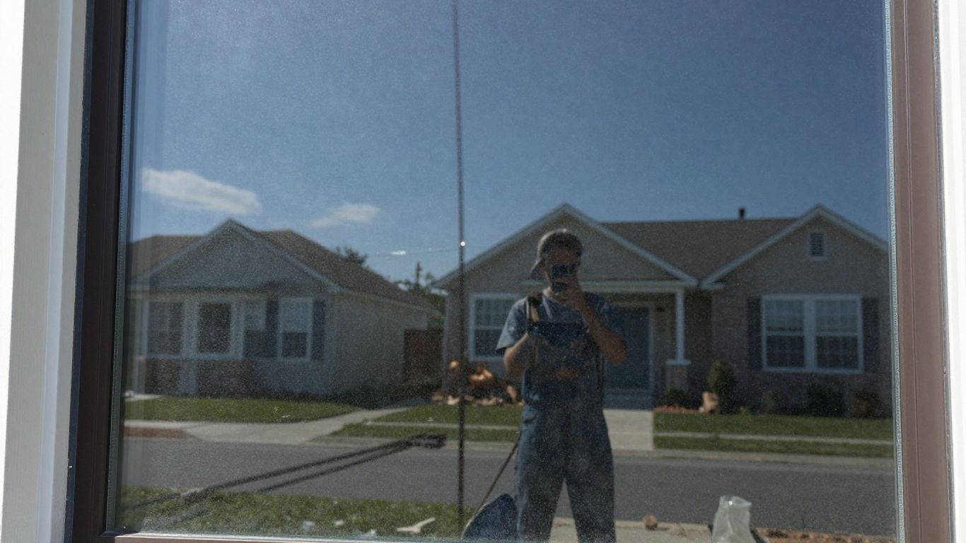 Clean window after construction cleaning