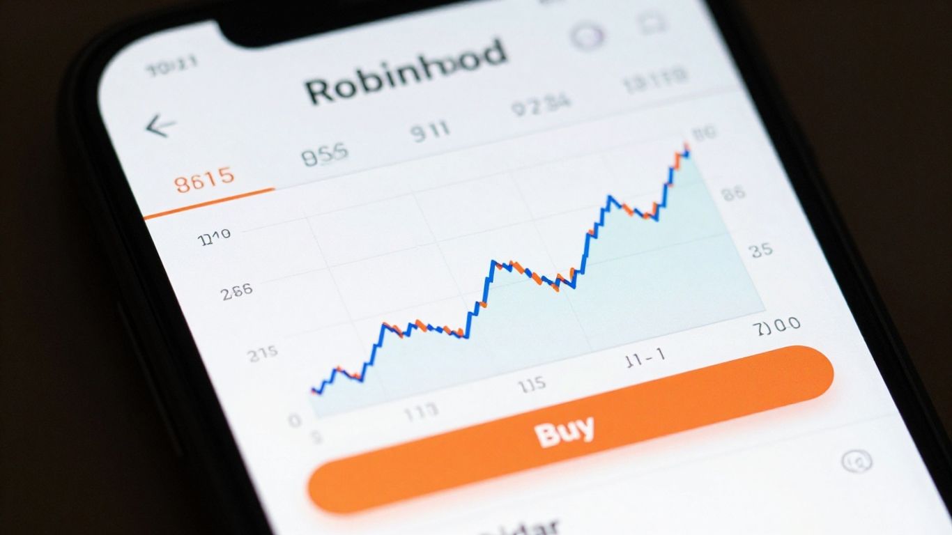 Robinhood app interface on a smartphone screen.