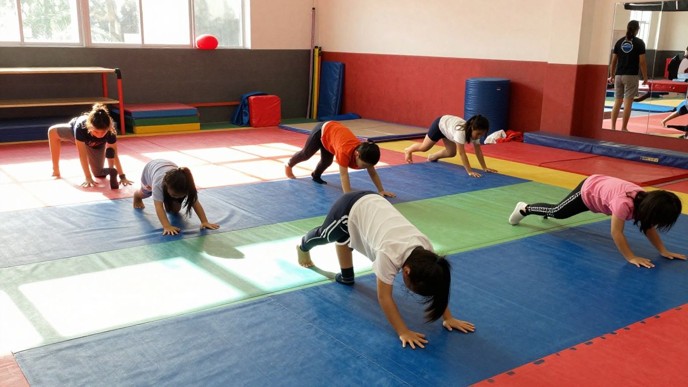 Gymnasts of all ages training in Endeavour Hills.