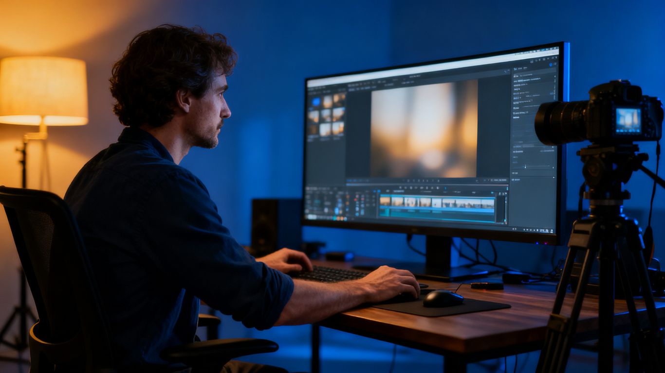 Creator reviewing an AI video preview