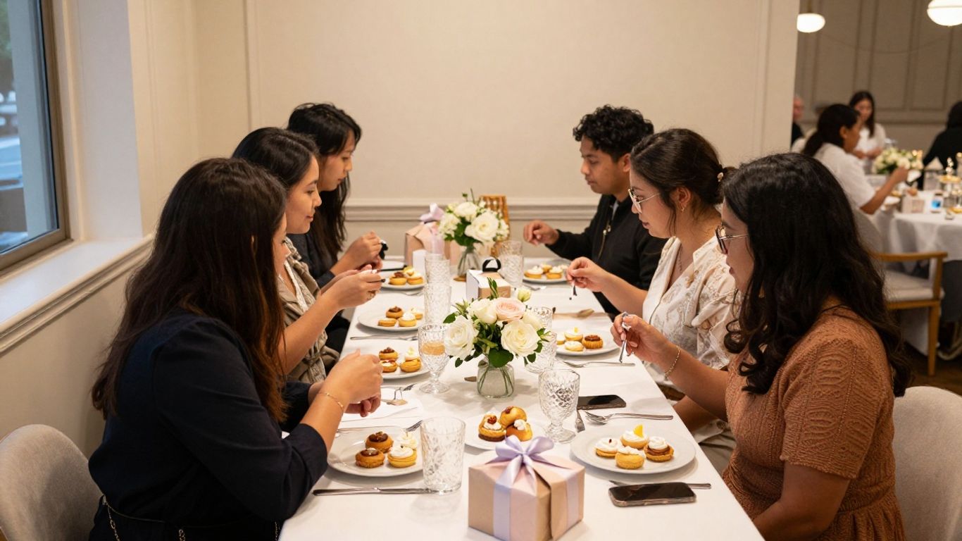 Elegant baby shower venue in Dallas with floral decor.