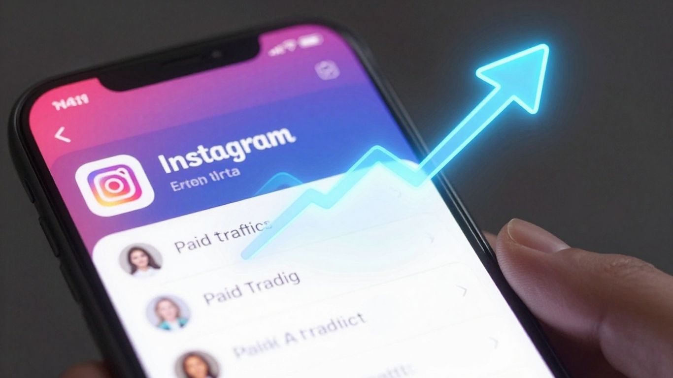 Tráfego pago no Instagram com segmentação de público.