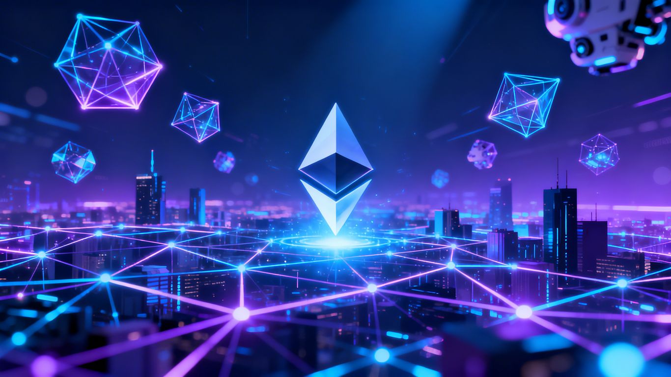 Ethereum network connecting AI and future web