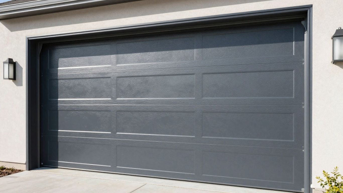 Modern dark gray garage door in Ottawa