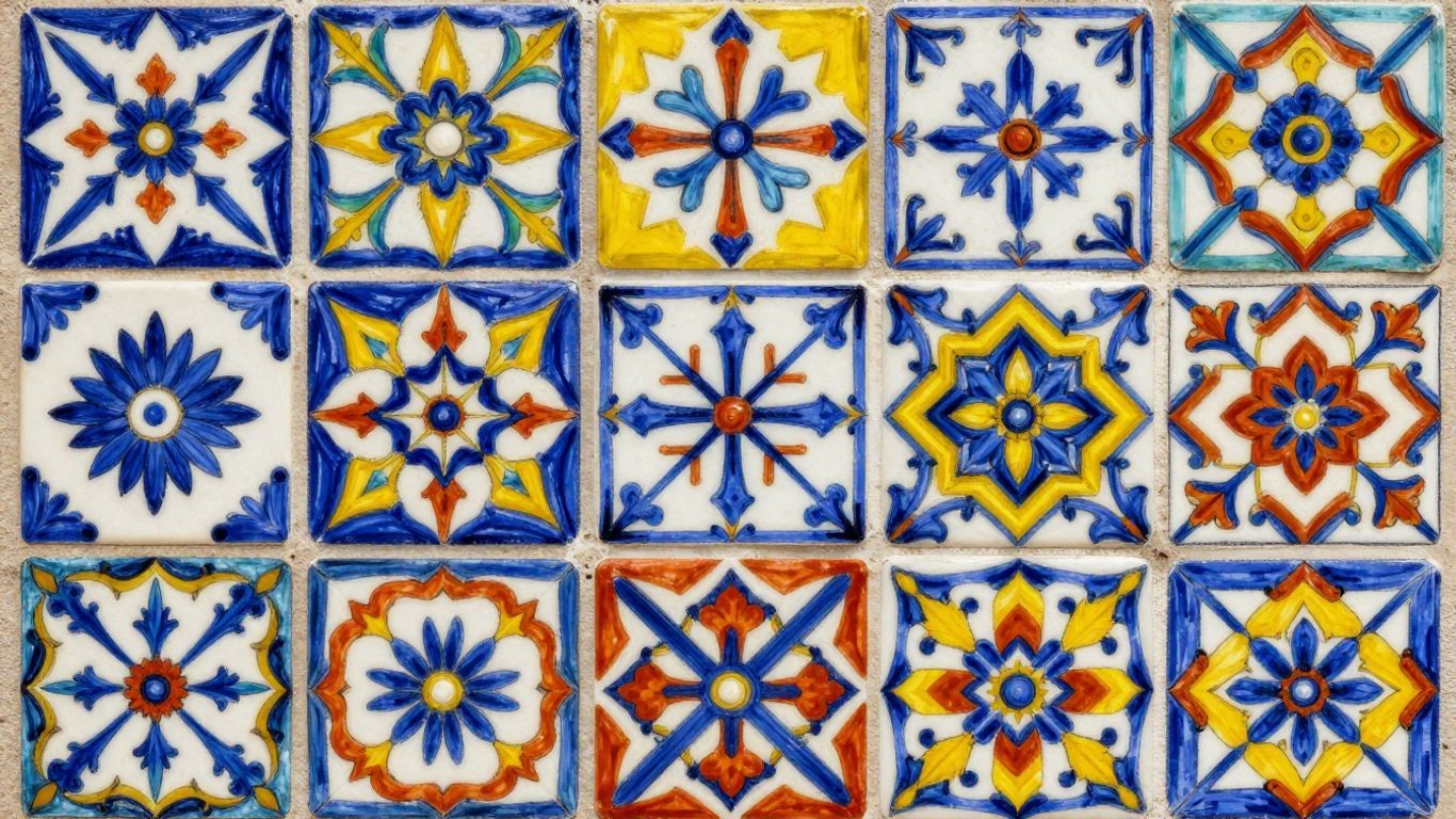 手绘蒂华纳瓷砖图案草图