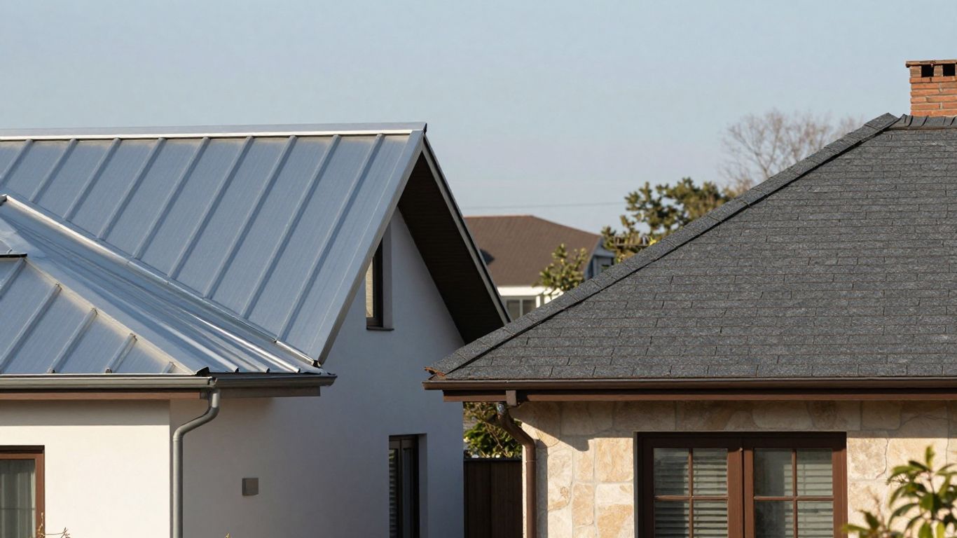House roofs: metal vs. asphalt shingles, resale value.